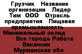 Грузчик › Название организации ­ Лидер Тим, ООО › Отрасль предприятия ­ Пищевая промышленность › Минимальный оклад ­ 20 000 - Все города Работа » Вакансии   . Мурманская обл.,Мончегорск г.